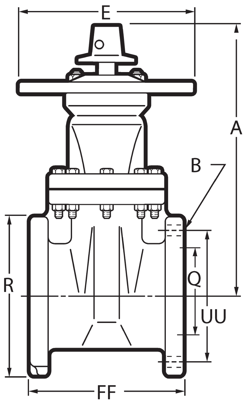 P-USP1-6 FLxFL 4-12in Dimensions Drawing