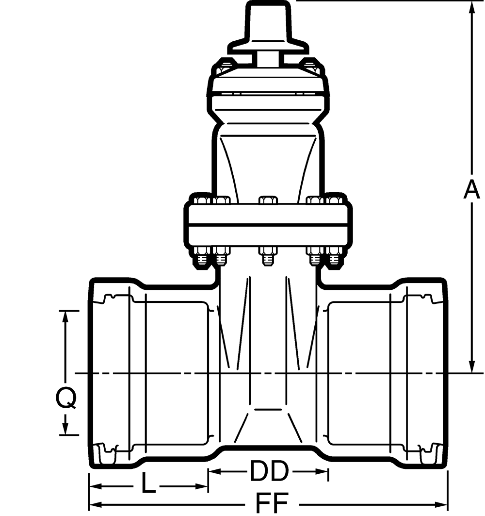 2"- 8" A-USP2 RWGV - RAD. x RAD